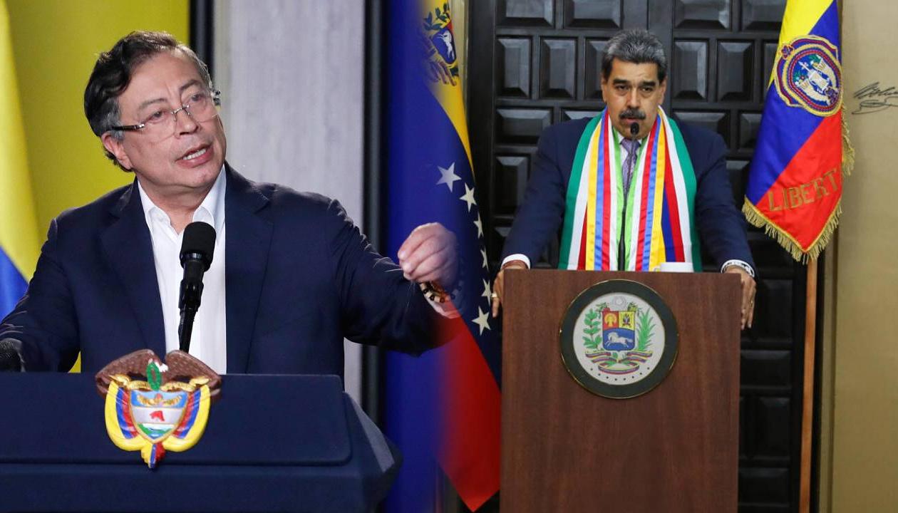 Gustavo Petro y Nicolás Maduro.