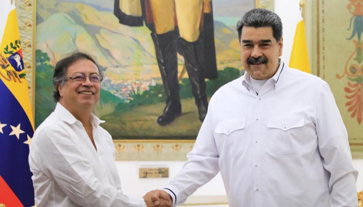 Gustavo Petro y Nicolás Maduro.