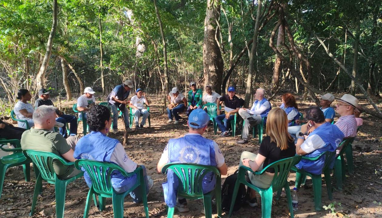 Reunión de la ONU en Cañaverales, en el sur de La Guajira