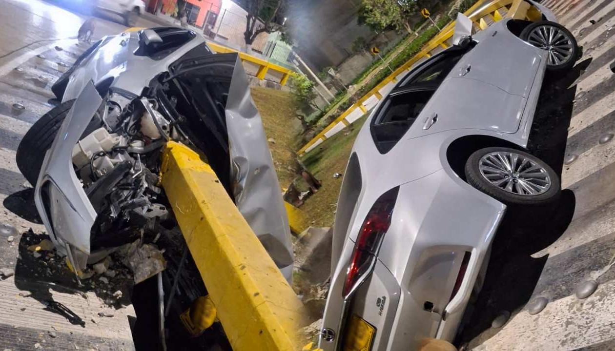 Así quedó el vehículo.