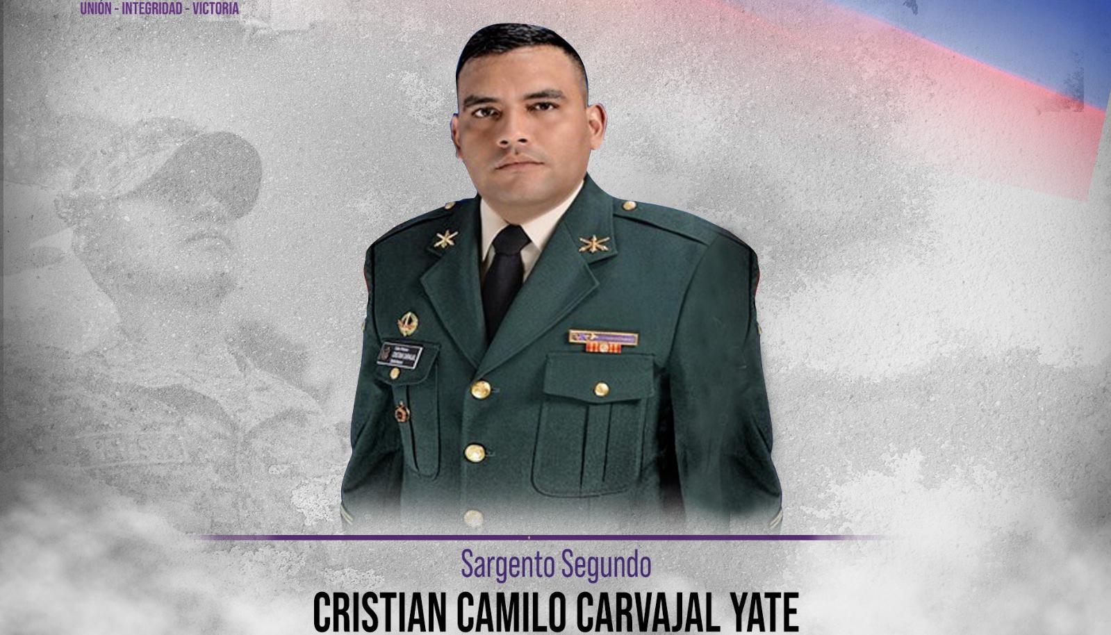 Sargento segundo Cristian Camilo Carvajal Yate.