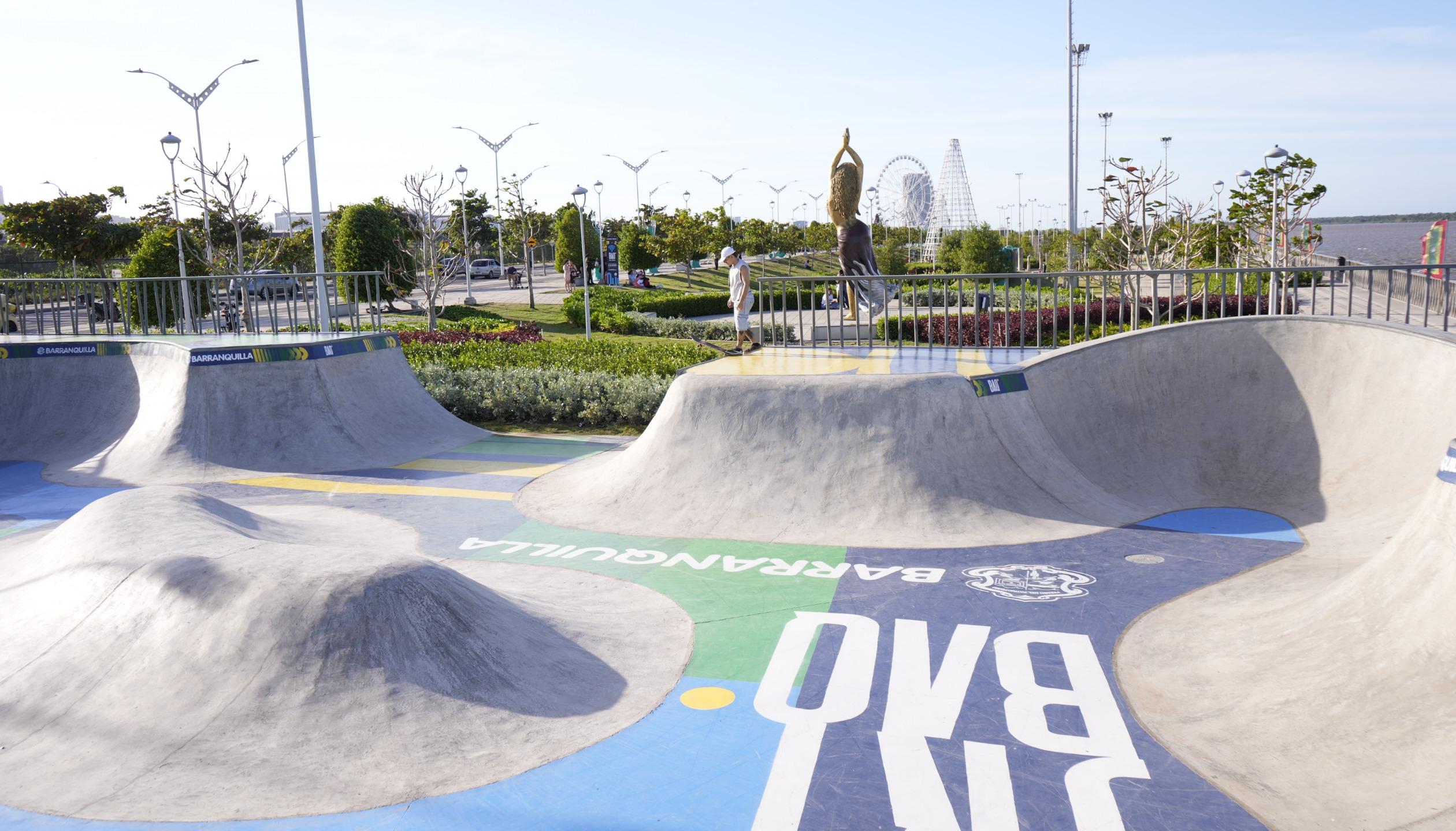 Pista de skatepark en el Gran Malecón del Río.