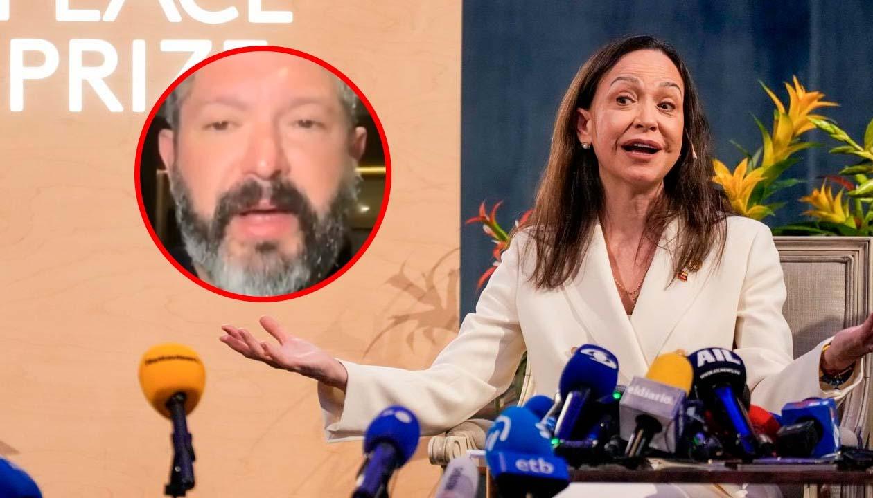 Bryan Stern y María Corina Machado.