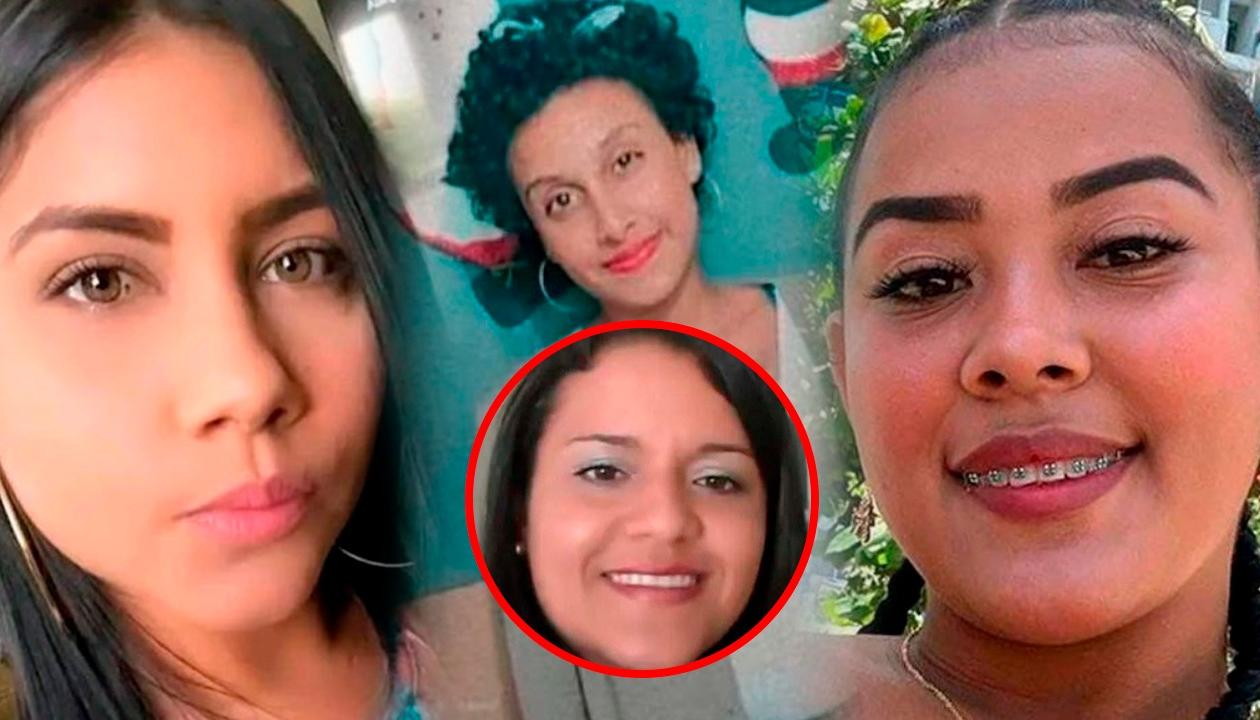 Cuatro de las víctimas de feminicidio. 