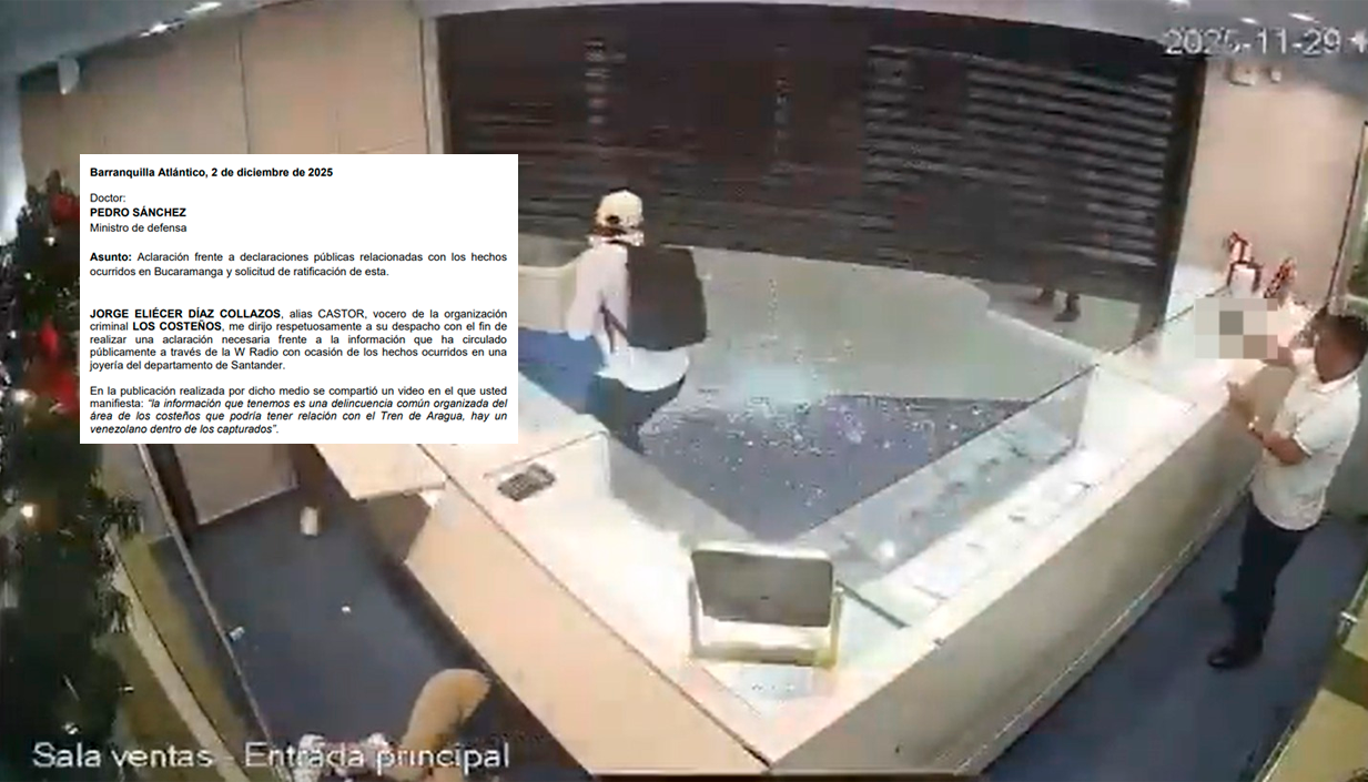 'Costeños' se pronuncian por señalamientos tras asalto a joyería en Bucaramanga