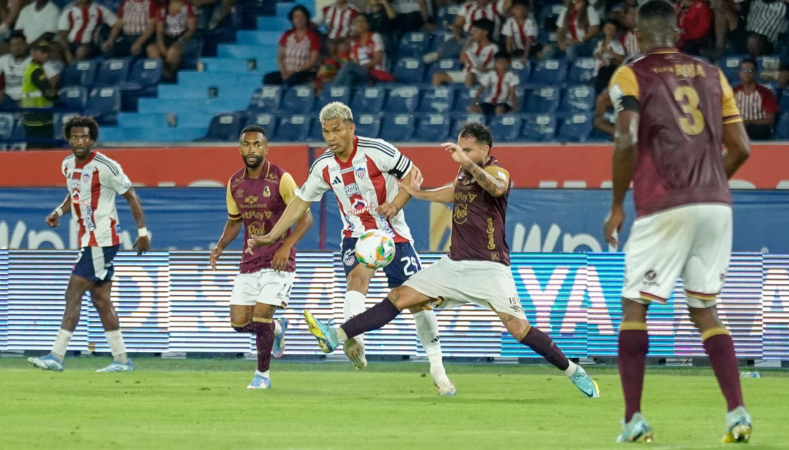 Teófilo Gutiérrez durante un partido contra Tolima este año en Barranquilla. 
