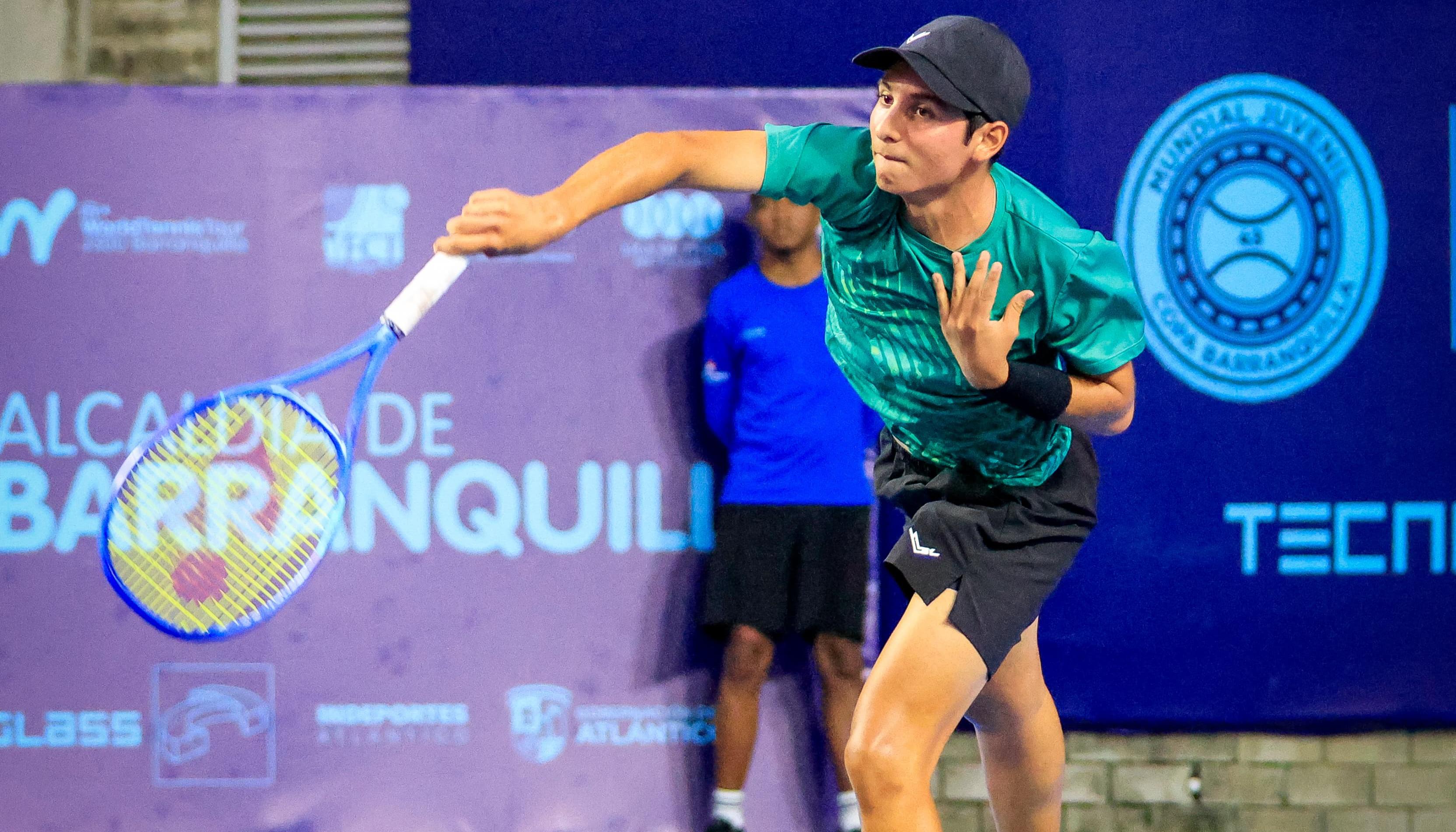 El colombiano Alejandro Castellanos durante su partido contra el británico Rhys Lawlor.