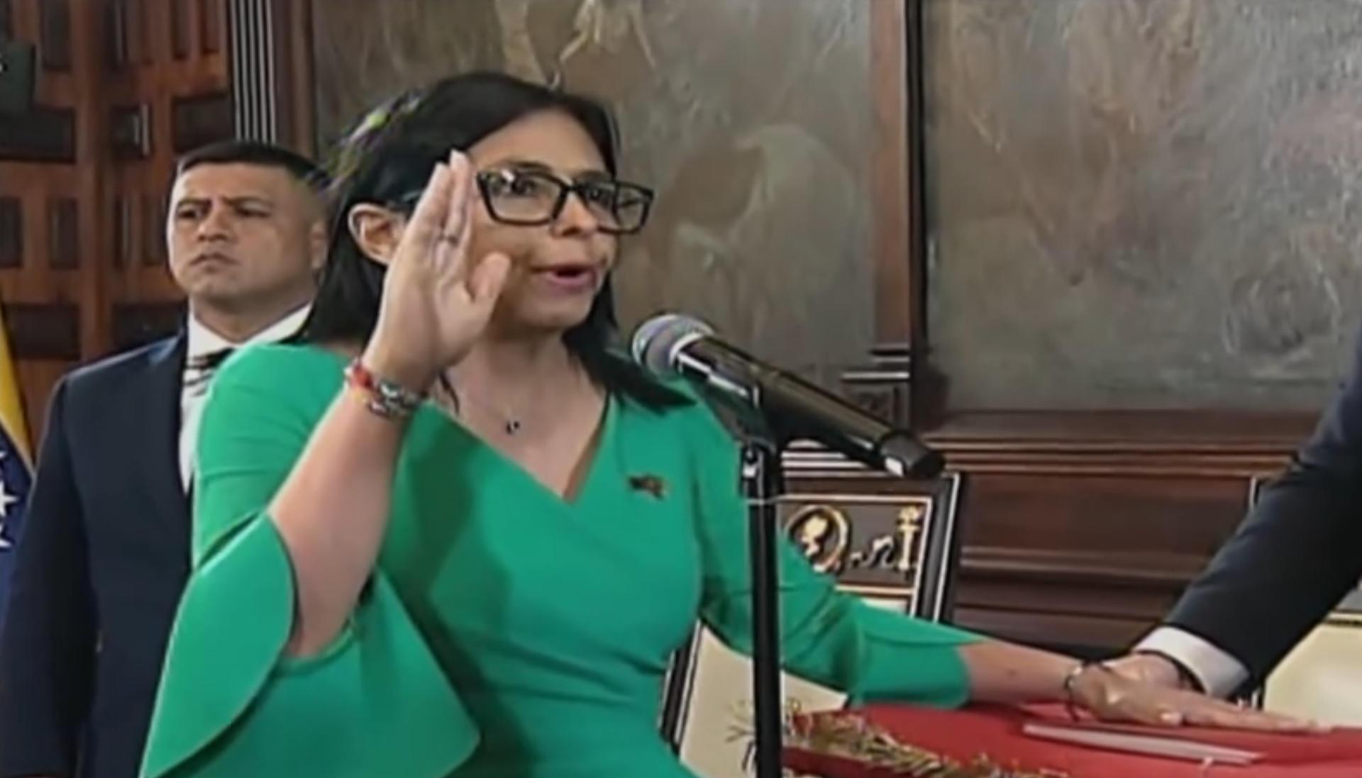 Delcy Rodríguez, Presidenta encargada de Venezuela.