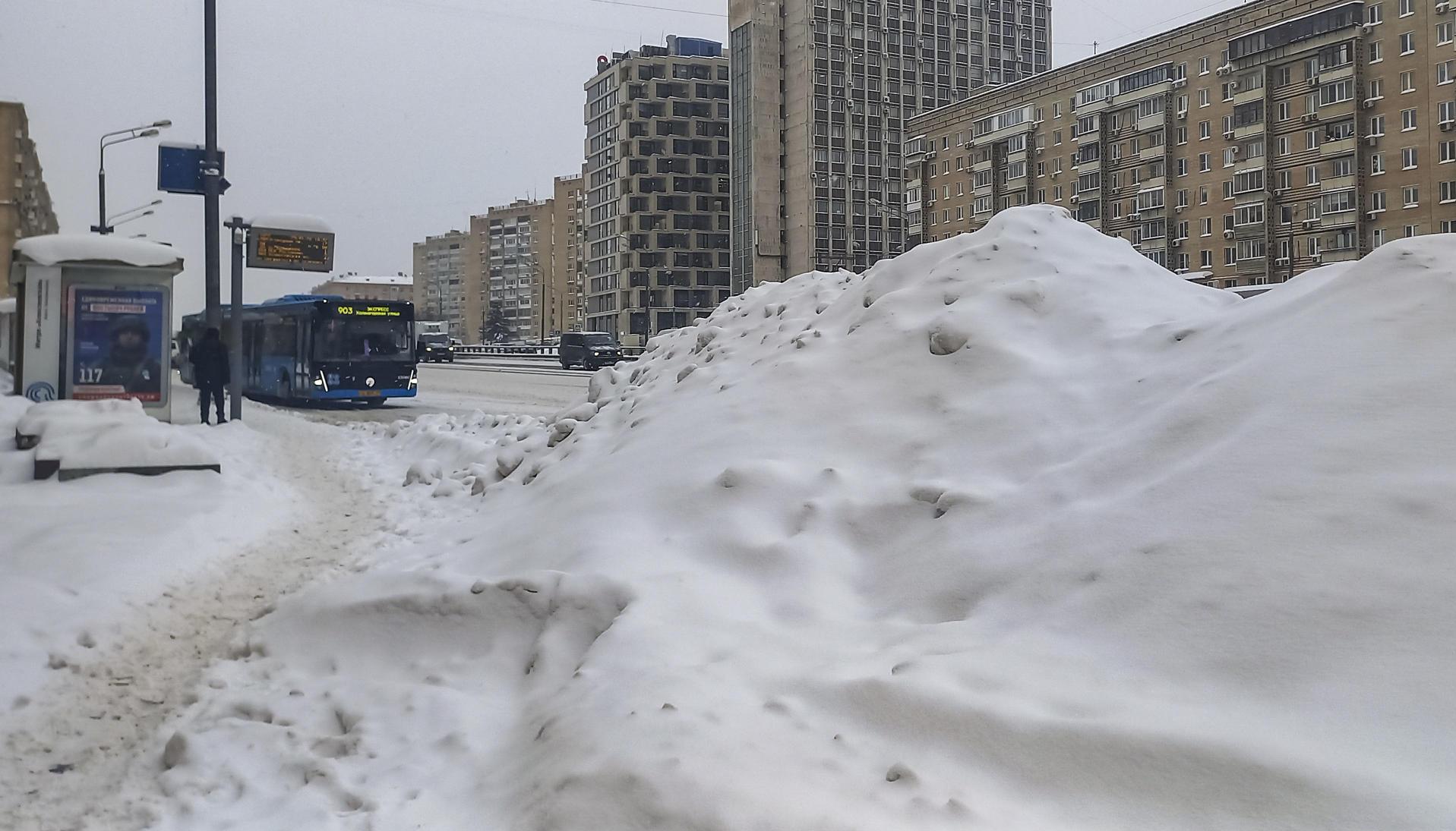 Ola de nieve en Rusia.