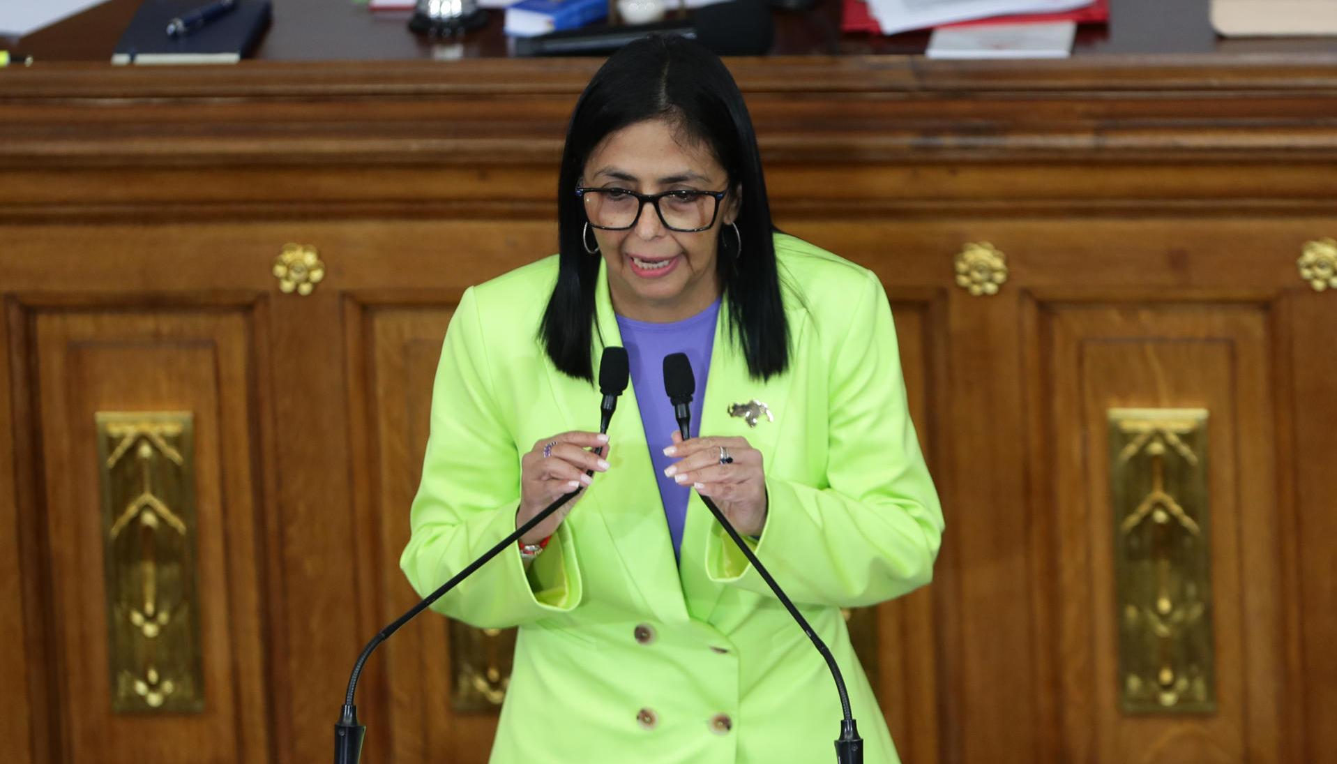 La presidenta encargada de Venezuela, Delcy Rodríguez.