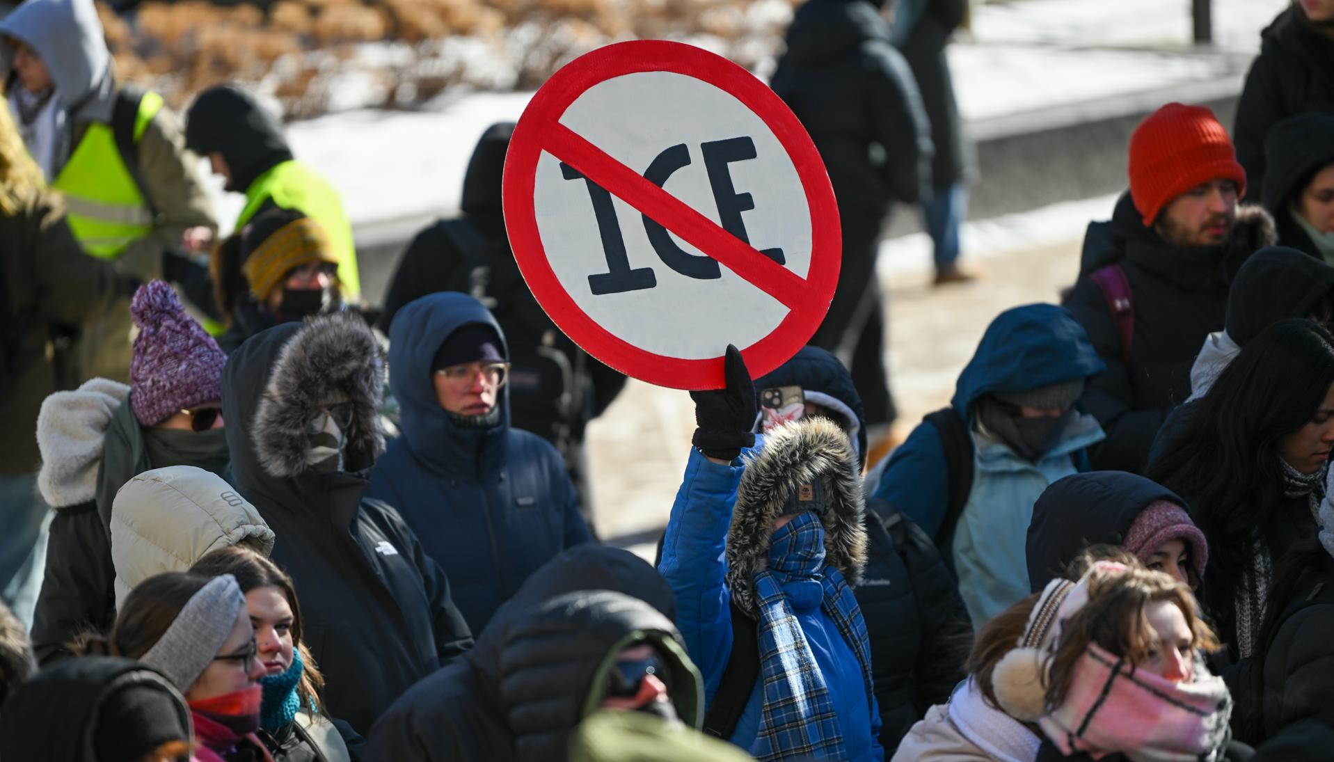 Protestas en contra del ICE en Minnesota.