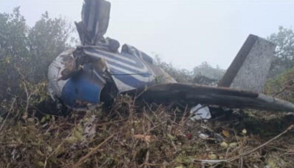 Avión de Satena accidentado.