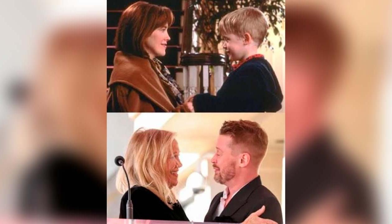 El actor estadounidense Macaulay Culkin y la actriz Catherine O'Hara. 