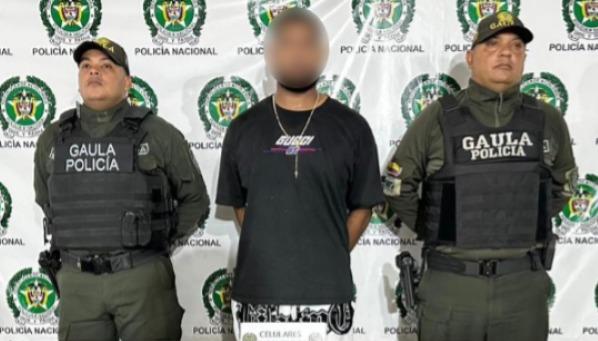 Jorman Javier Rodríguez Huyke fue capturado por el Gaula de la Policía. 