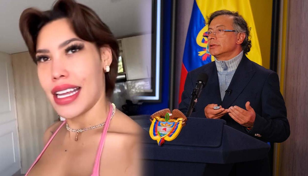 Ana del Castillo y el Presidente Gustavo Petro.