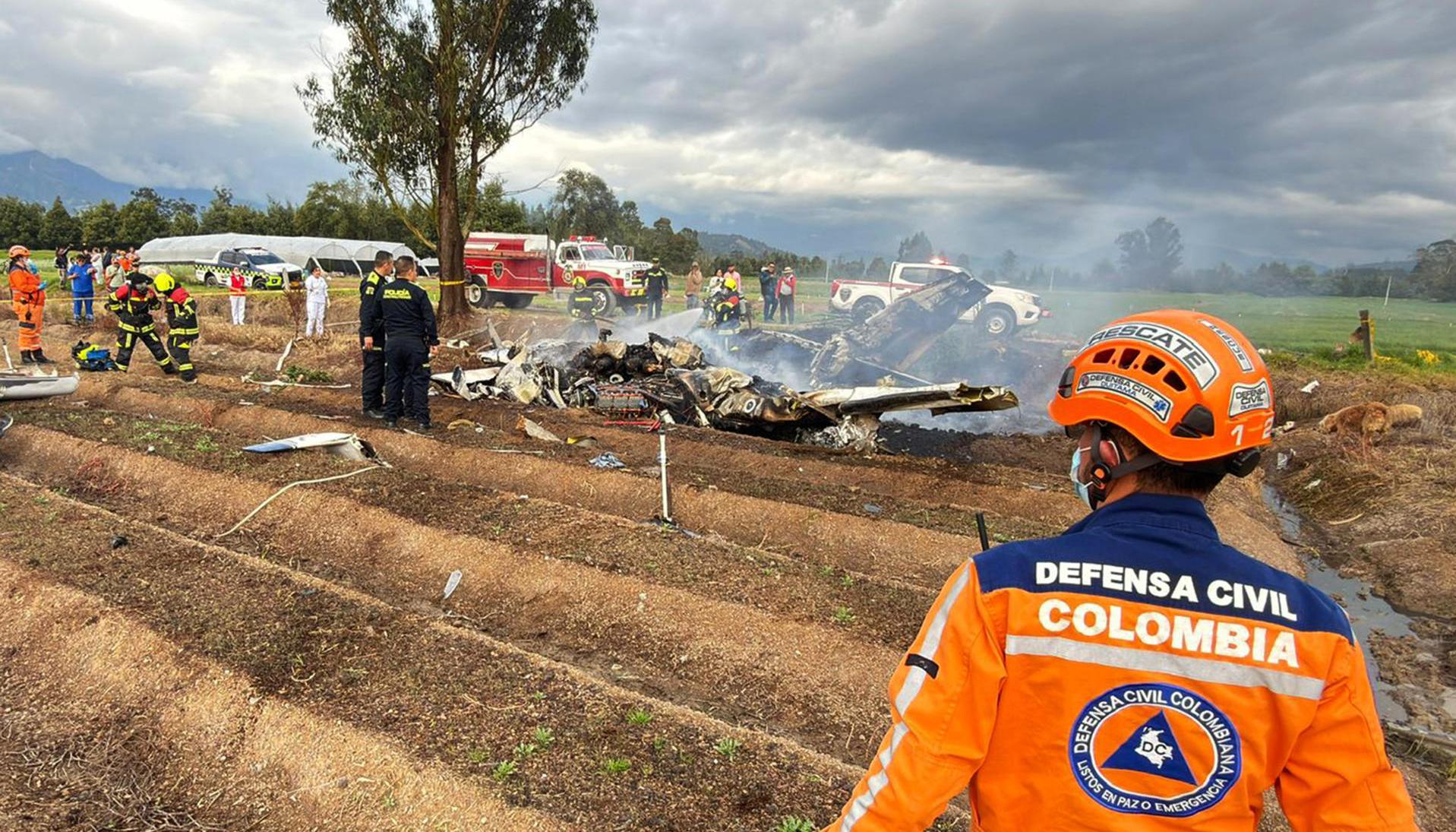 Lugar donde quedó la avioneta accidentada. 