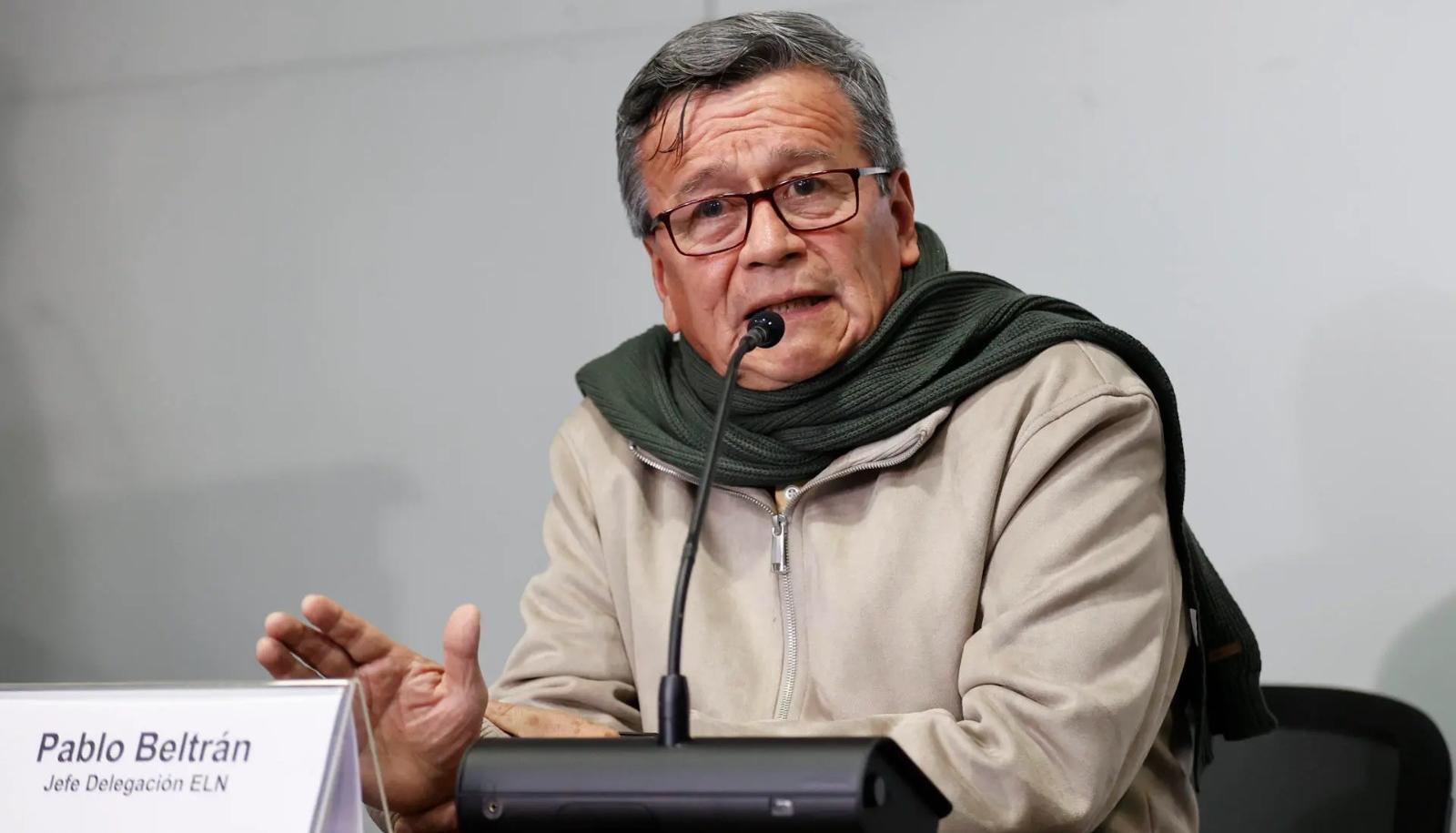  Israel Ramírez Pineda, alias 'Pablo Beltrán', jefe de la delegación de paz del ELN.