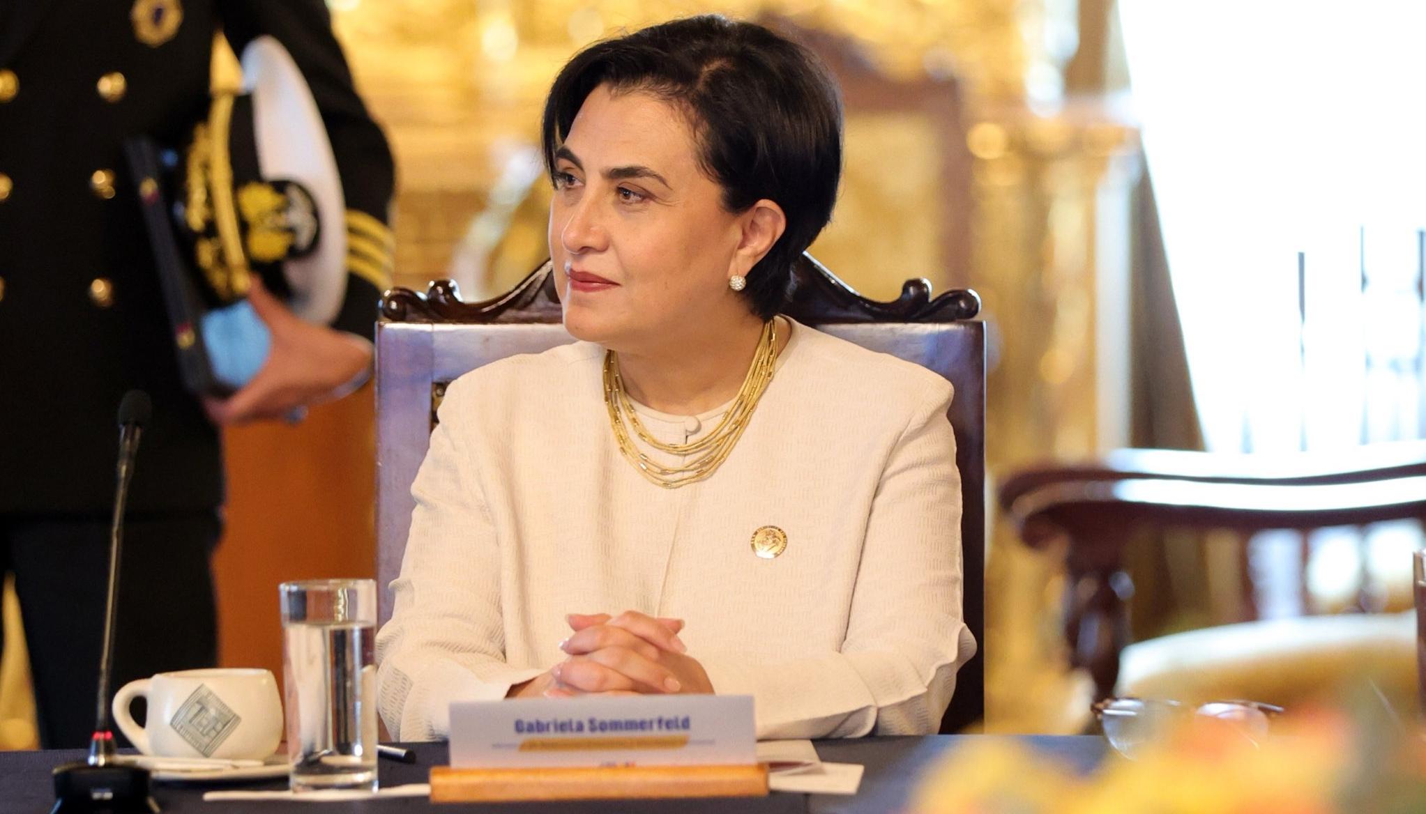 La ministra de Relaciones Exteriores de Ecuador, Gabriela Sommerfeld.