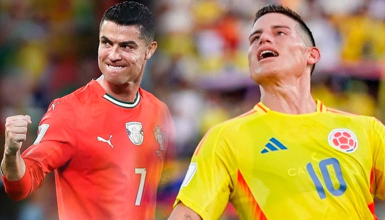 Cristiano Ronaldo y James Rodríguez.