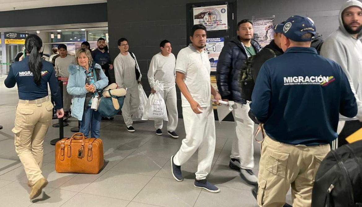 Los colombianos que llegaron al país este viernes.