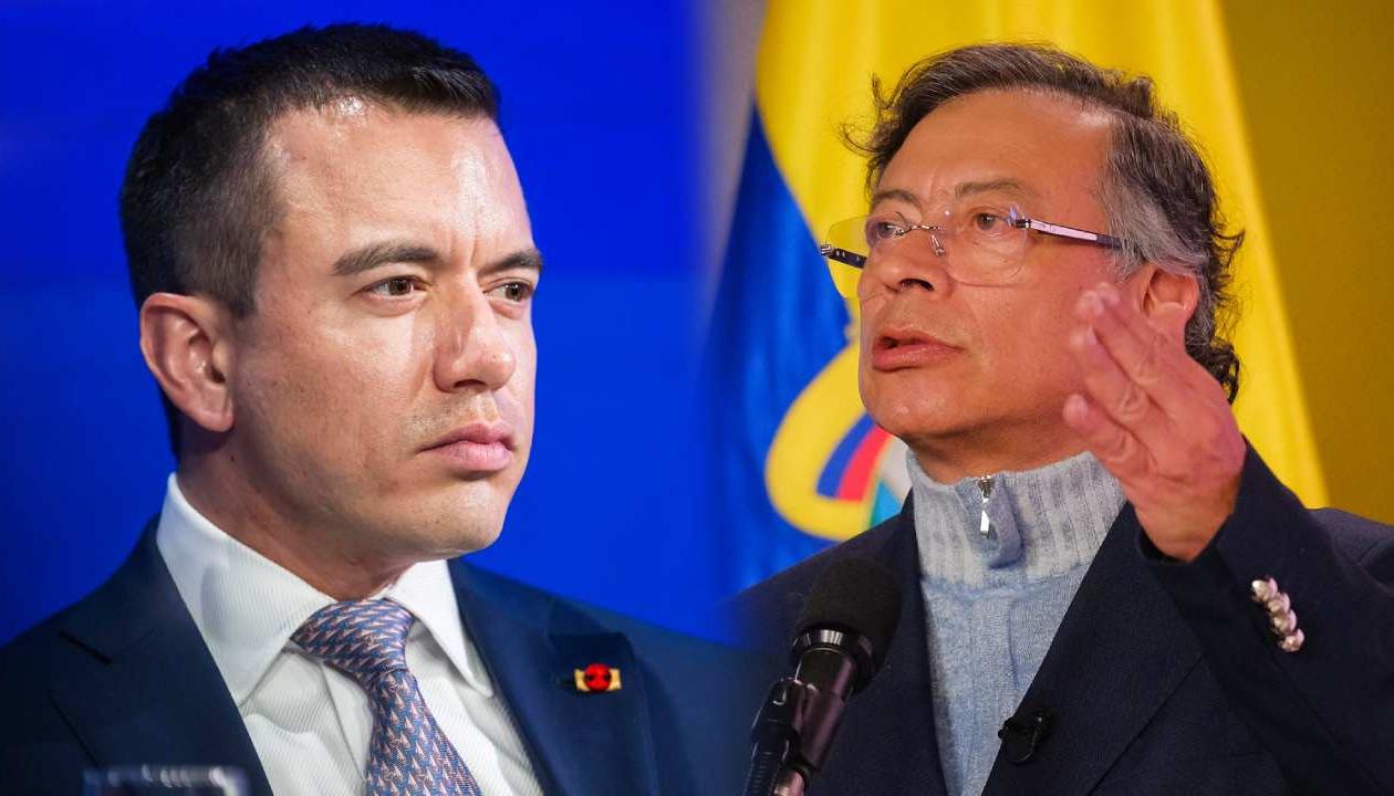 Daniel Noboa y Gustavo Petro.