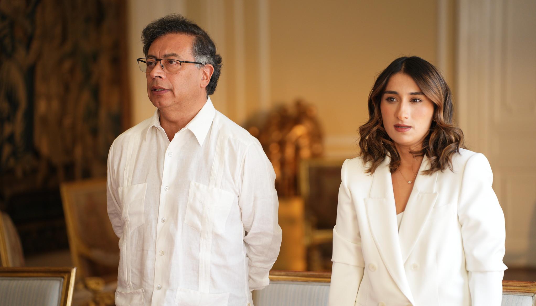 El Presidente Gustavo Petro y Laura Sarabia.
