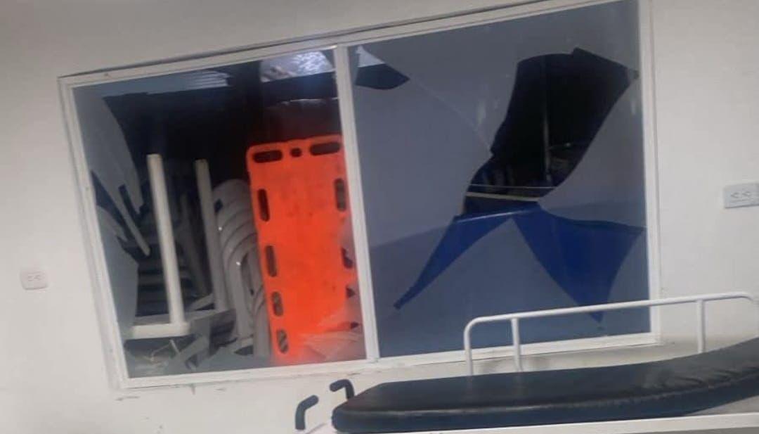 Daños en el hospital de Cajibío, Cauca.