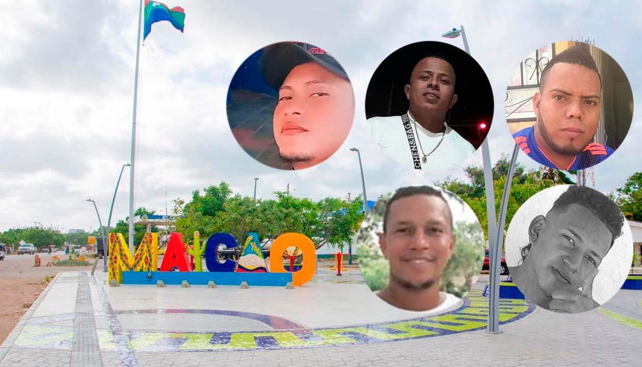 Cinco jóvenes asesinados en Maicao, La Guajira.