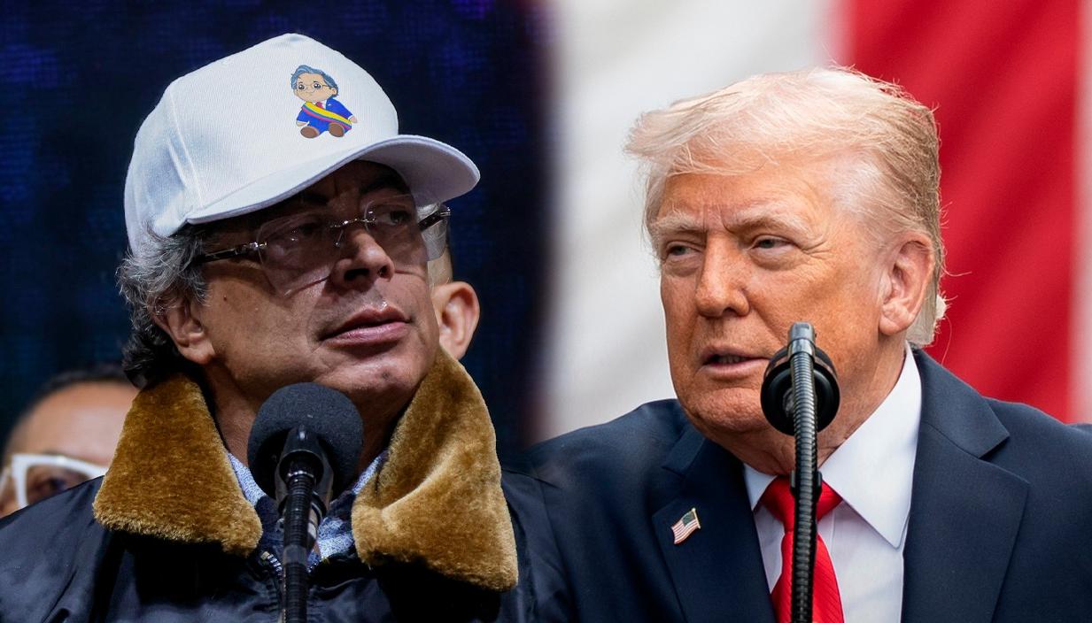 Gustavo Petro y Donald Trump.