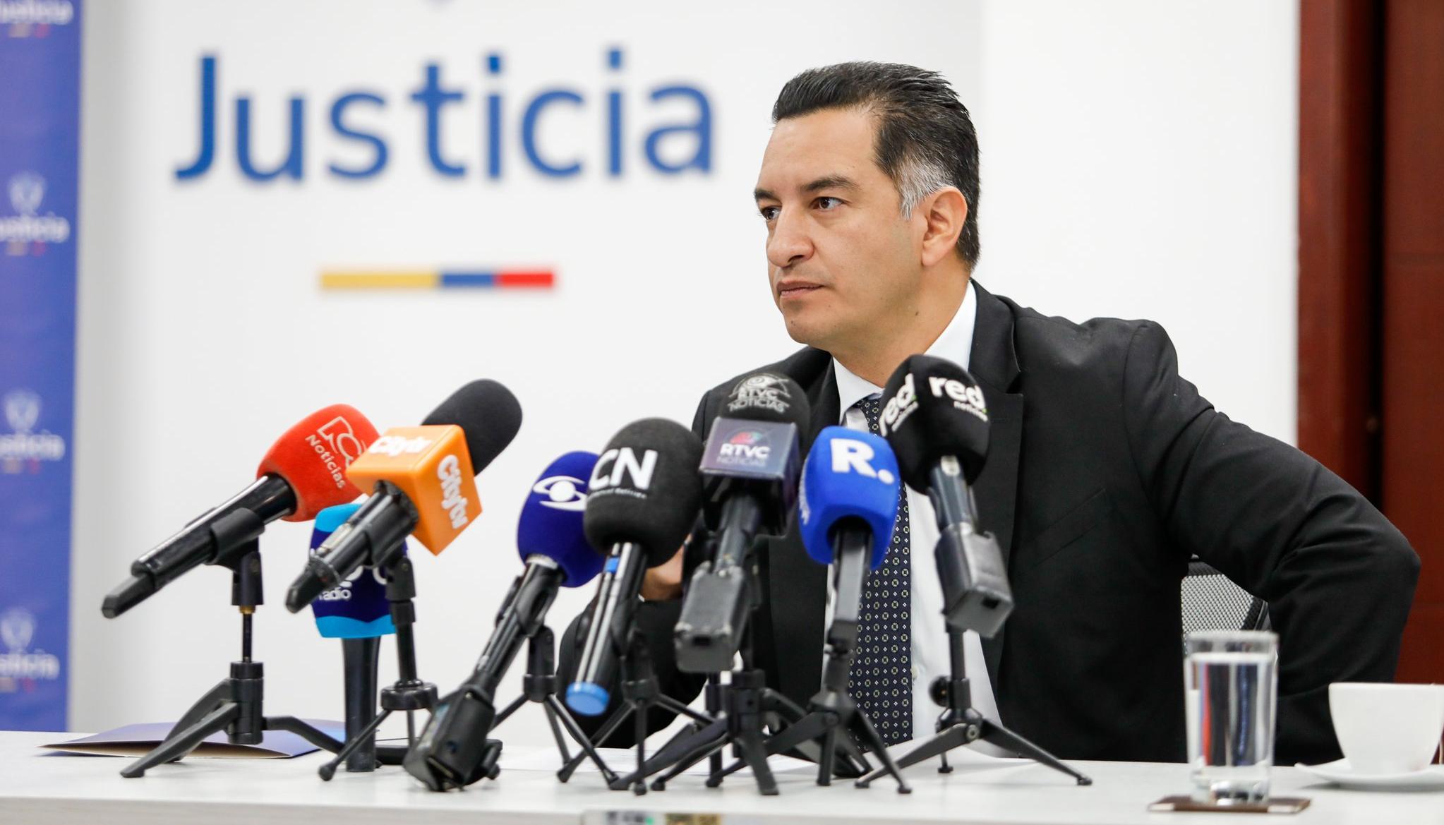 El Ministro de Justicia, Andrés Idárraga Franco.