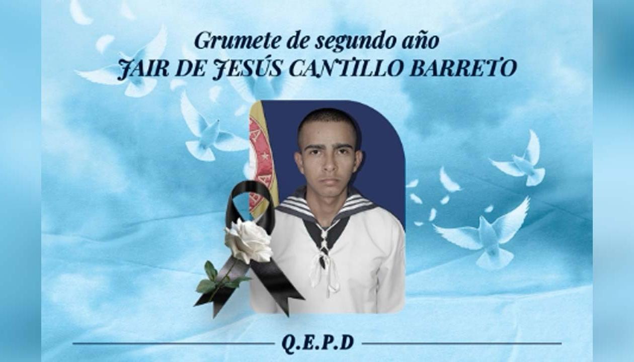 Grumete Jair de Jesús Cantillo Barreto.