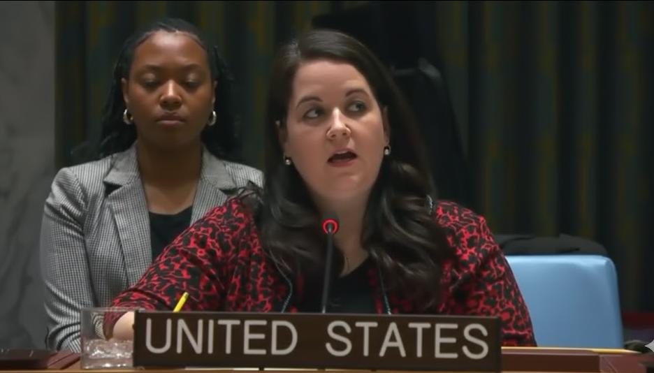 La representante de Estados Unidos en la ONU, Jennifer Locetta.