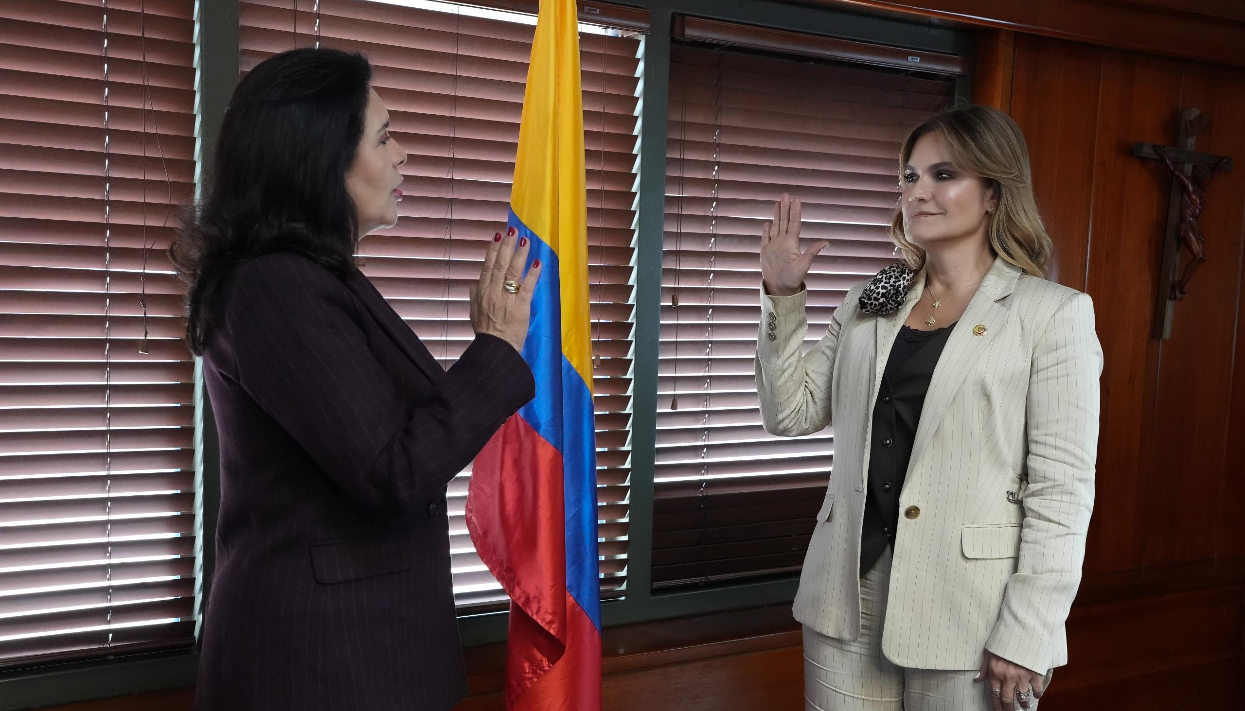 Las magistradas Mary Lucero Novoa Moreno y Claudia Expósito Vélez. 