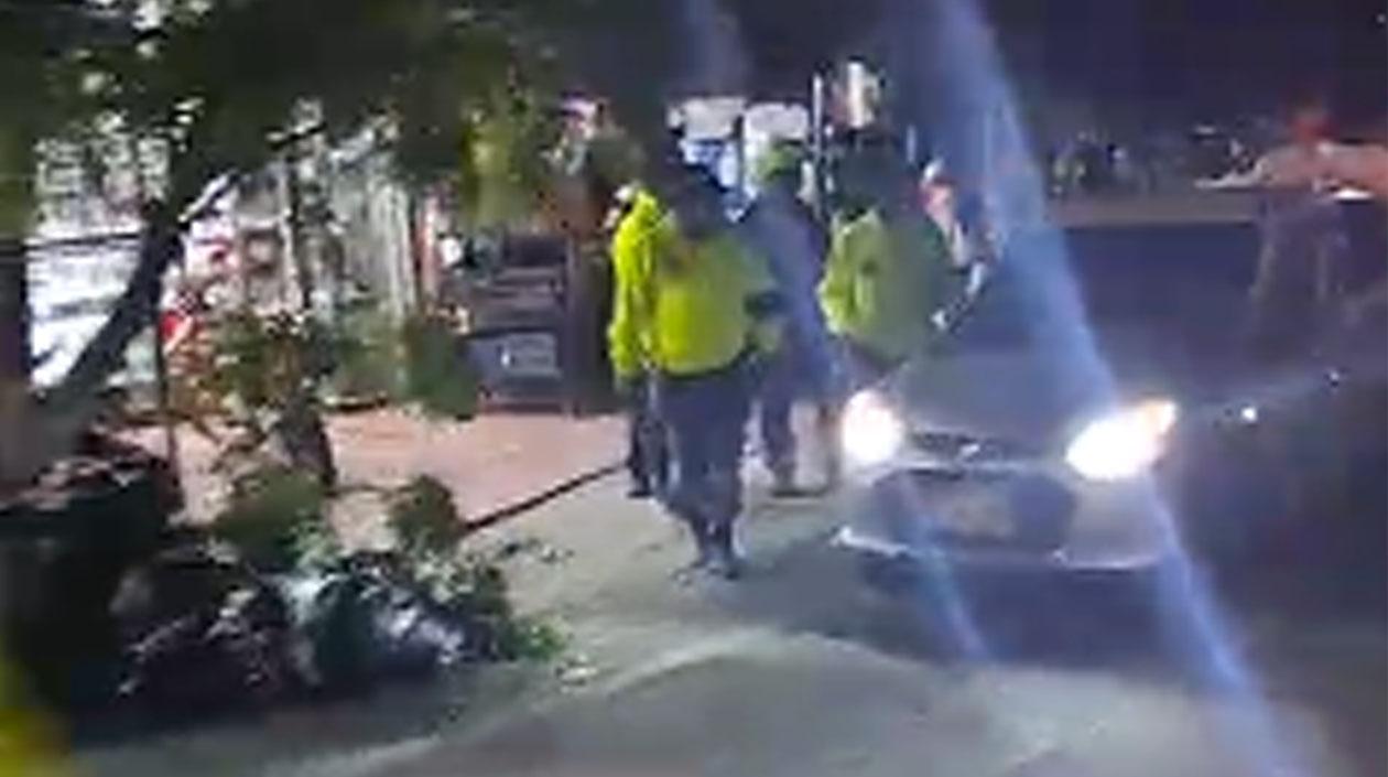 Lugar del atentado en Galapa