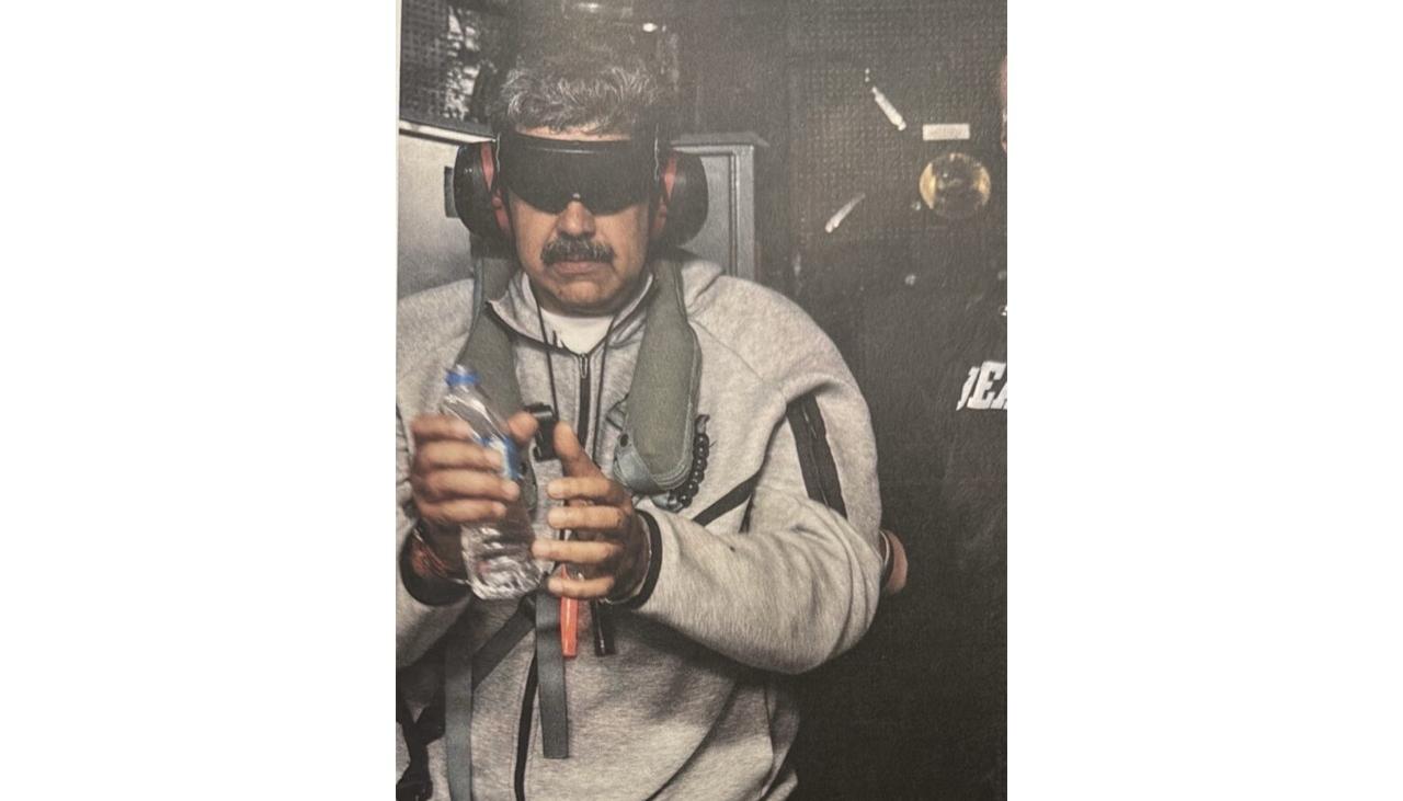 La imagen de Nicolás Maduro capturado.