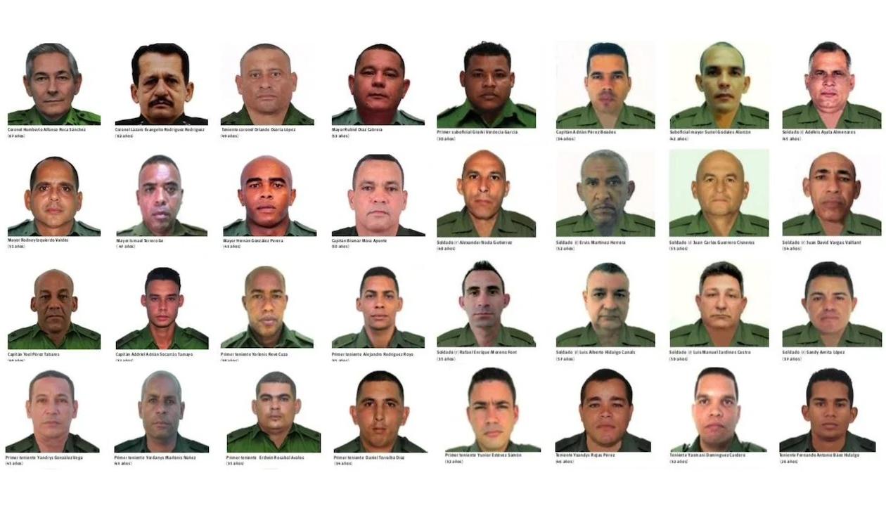 Los militares muertos.