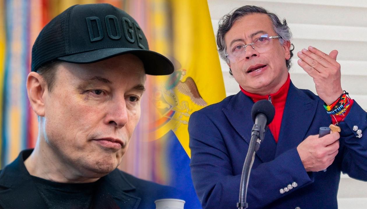 Elon Musk y Gustavo Petro.