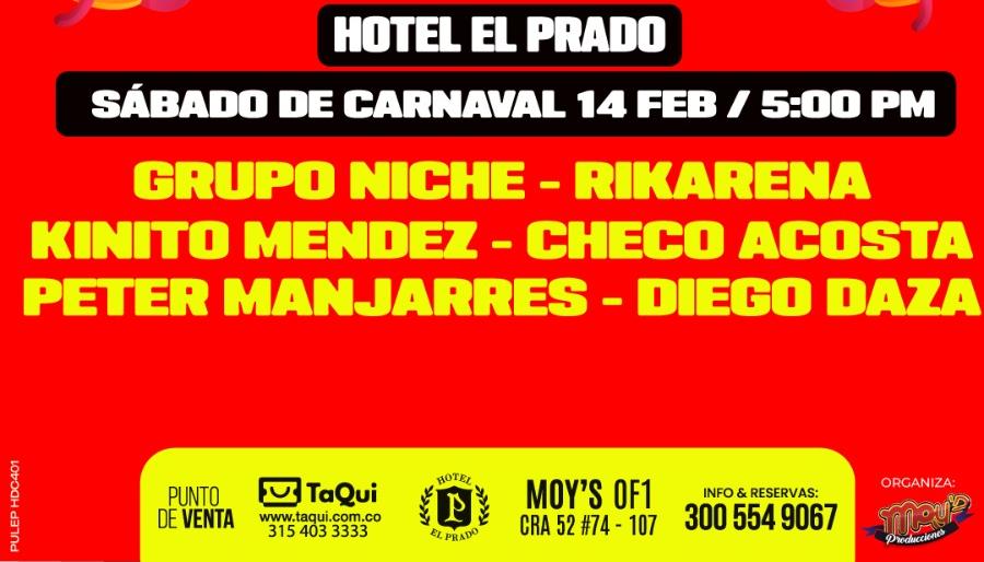 Sábado de Carnaval en Hotel del Prado.