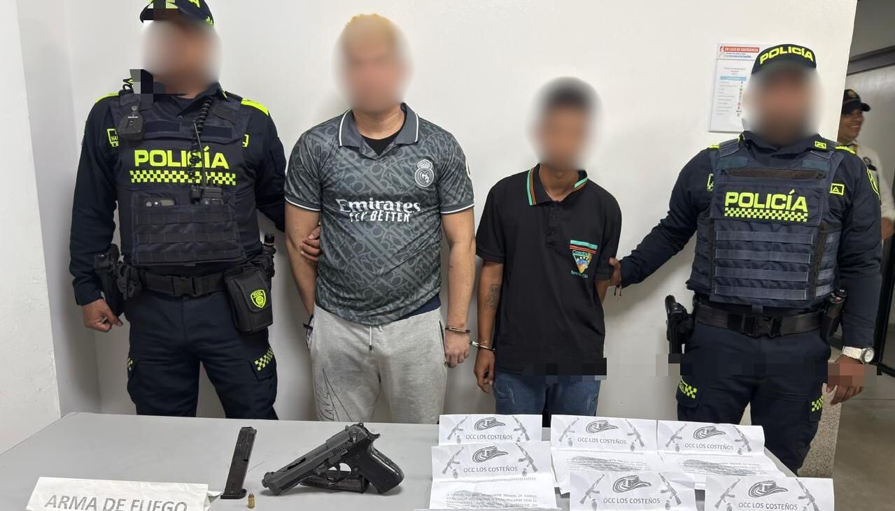 Los dos hombres fueron capturados por unidades de la Policía Nacional. 