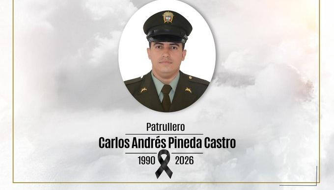 El patrullero Carlos Pineda Castro. 