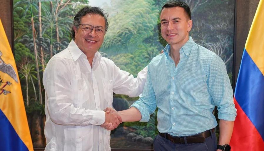 Los Presidentes de Colombia, Gustavo Petro, y de Ecuador, Daniel Noboa.