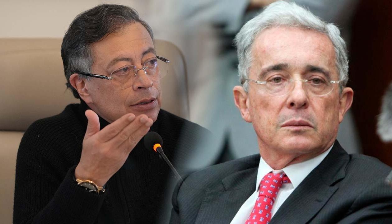 Gustavo Petro y Álvaro Uribe Vélez.