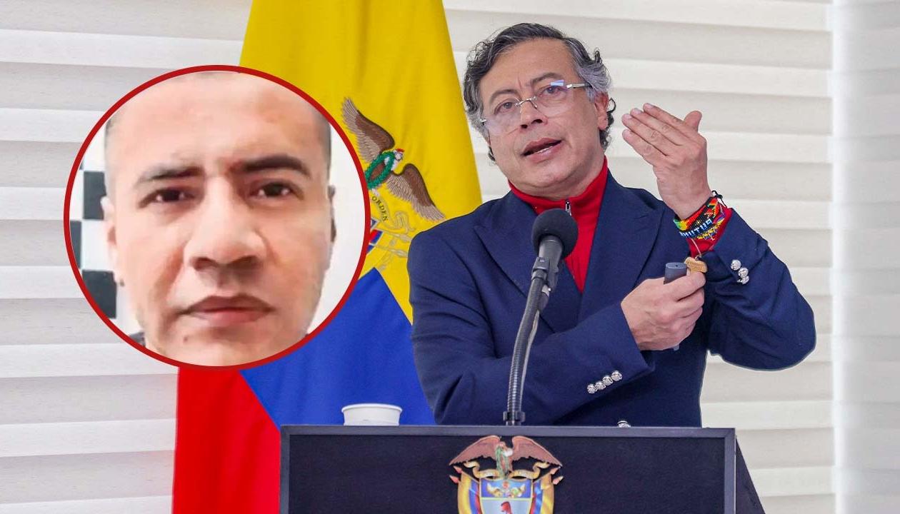 Andrés Felipe Marín Silva, alias 'Pipe Tuluá', y el Presidente Gustavo Petro.