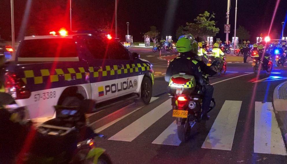 Policía Metropolitana vigilando Barranquilla