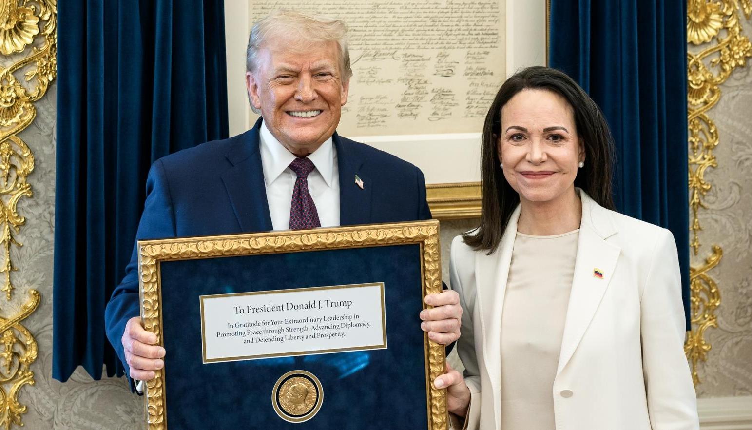 Donald Trump y María Corina Machado.