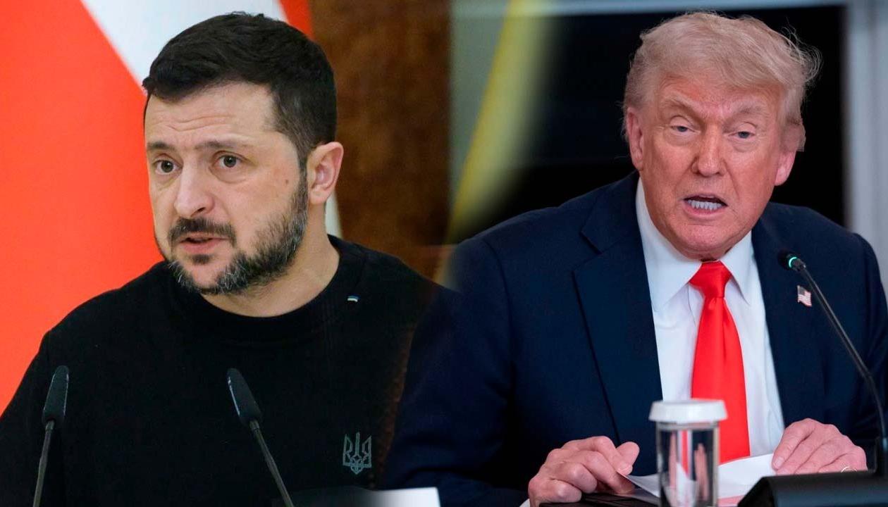 Volodímir Zelenski y Donald Trump, presidentes de Ucrania y de Estados Unidos, respectivamente.
