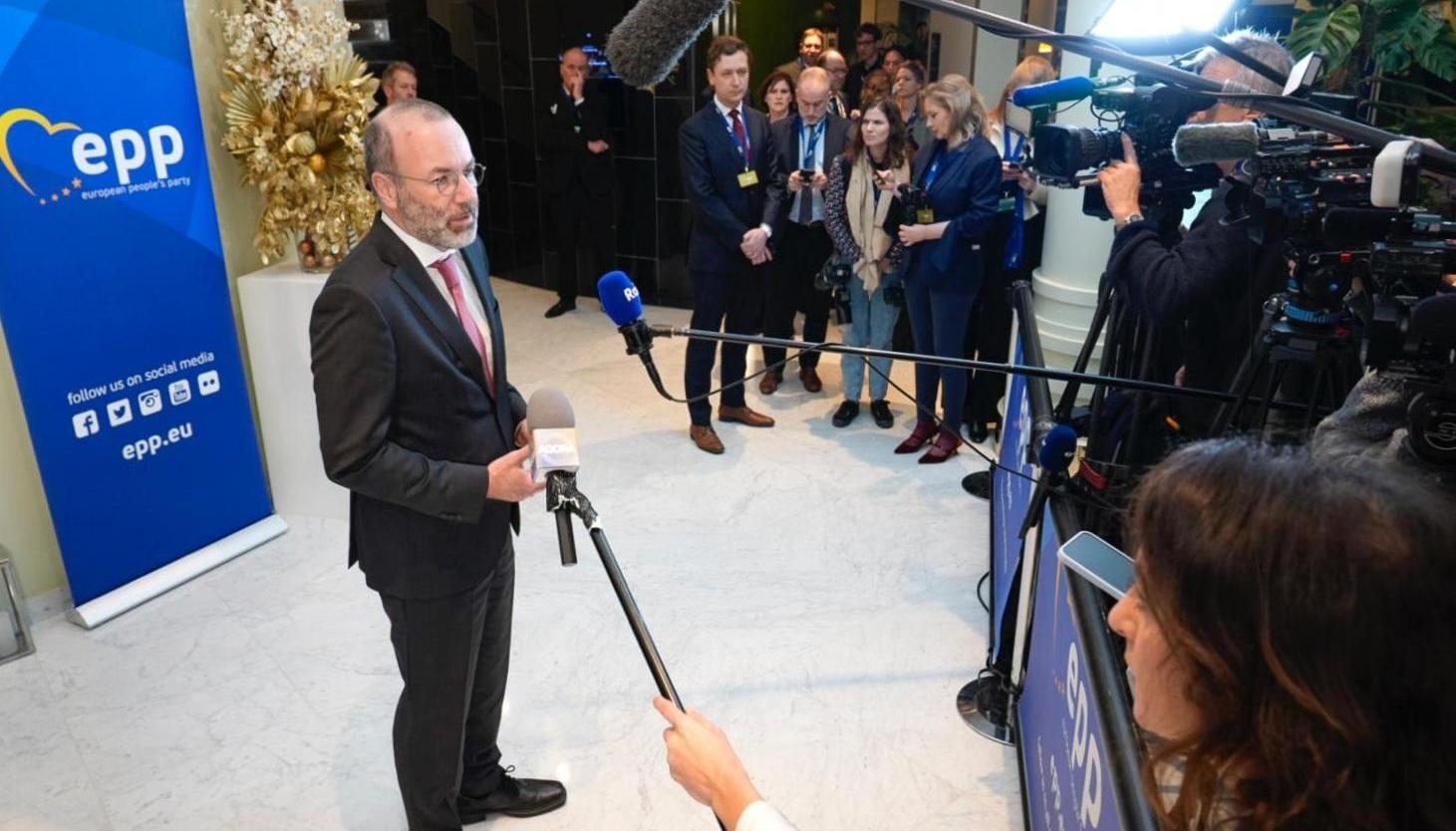El presidente del grupo popular, Manfred Weber.