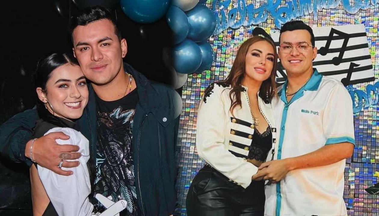 Yeison Jiménez con sus hermanas Heidy y Lina Jiménez.