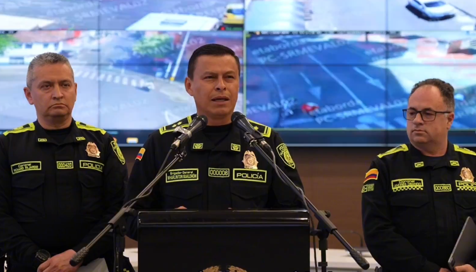 Brigadier Wharlinton Gualdrón, jefe del Servicio de Policía.