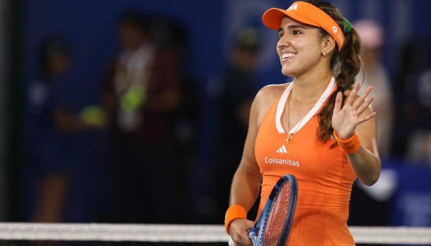 María Camila Osorio tras su triunfo sobre la croata Donna Vekic.
